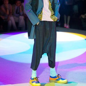 Comme des Garçons Homme Plus Spring 2018 Black Cropped Drop Crotch Trousers